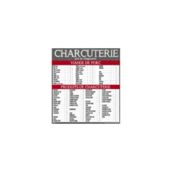 Tableau tarif charcuterie maestro 70 x 80 cm