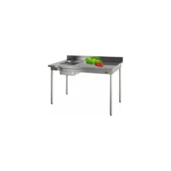Table chef cuve à gauche L. 1,6 m