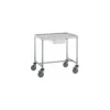 Table d'egouttage inox sur roulettes 85 x 60 x 85 cm