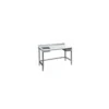 Table de préparation inox avec bac 190 x 60 cm dosseret 10 cm