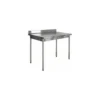 Table inox à dosseret 140 x 70 cm