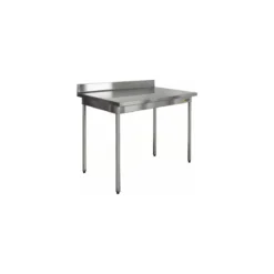 Table inox à dosseret 140 x 70 cm