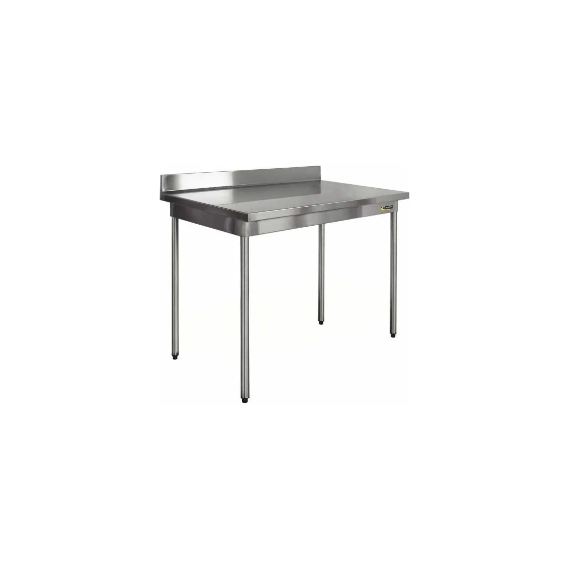 Table inox à dosseret 200 x 70 cm