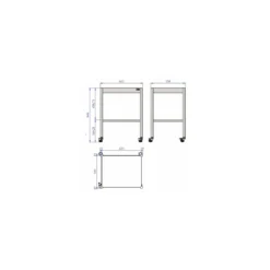 Table multi-services inox sur roues