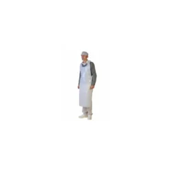 Tablier jetable gaufré blanc PEBD 60 µ 140 x 70 cm - par 50