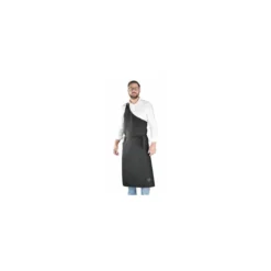 Tablier parisien Basile polycoton noir Talbot 117 cm