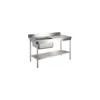 Étagère pour table inox 120 x 70 cm