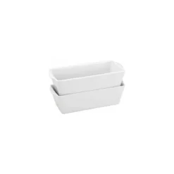 Terrine rectangulaire porcelaine blanche 125 cl