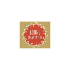 Étiquette adhésive "Bonne dégustation" 3,5 x 4 cm - par 500