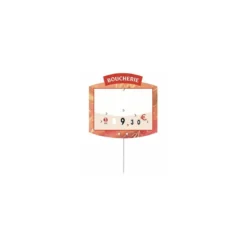 Étiquette "Marché champêtre boucherie" sans texte 10 x 10,5 cm - par 10
