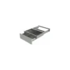 Tiroir inox sur glissières pour table démontable