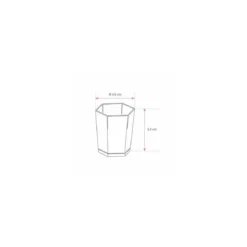 Verrine plastique hexagonale transparente 50 ml - par 60