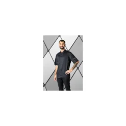 Veste de cuisine manches courtes Benak maille 37.5 noir T5