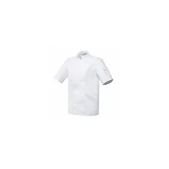 Veste de cuisine Robur manche courtes Nero blanche T1