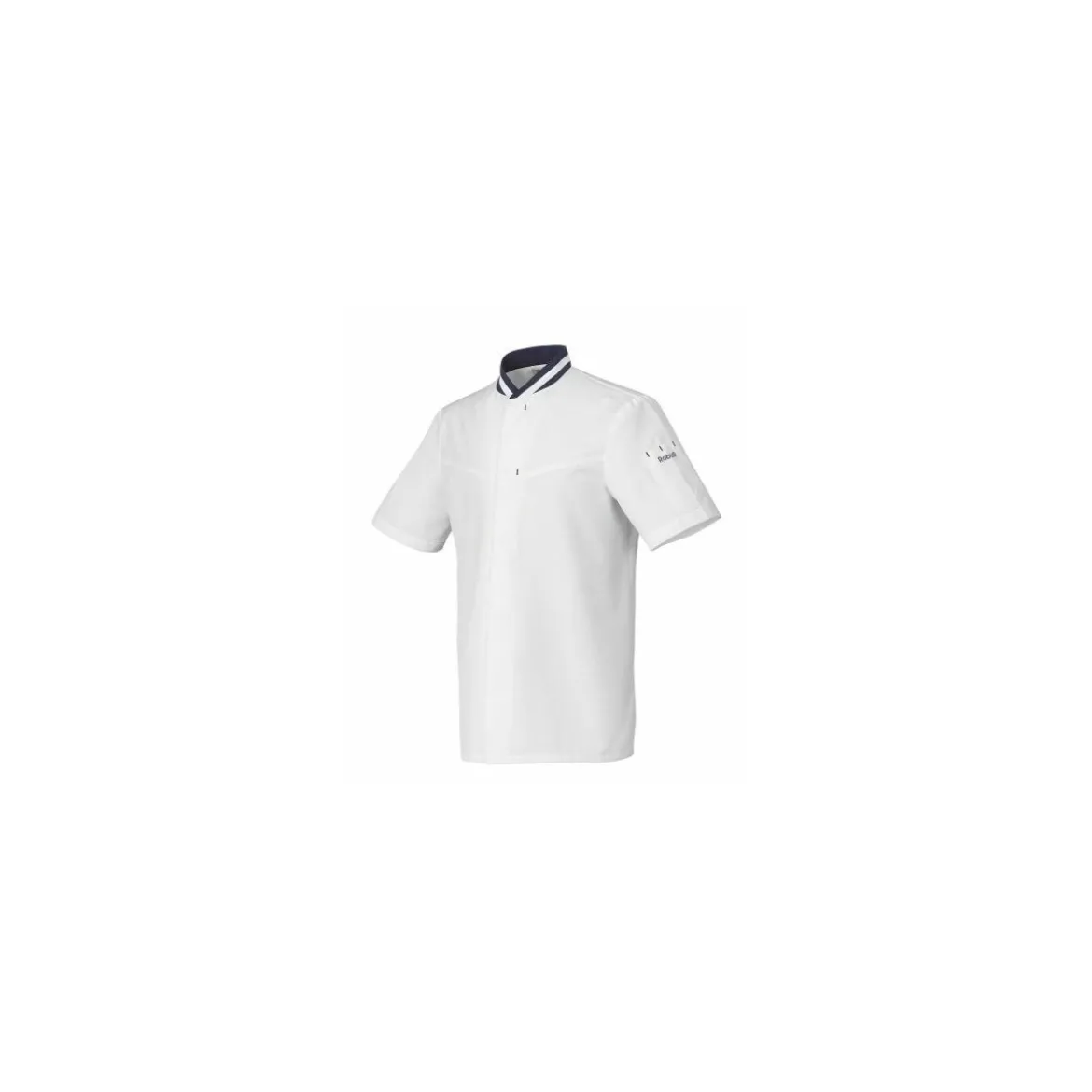Veste manches courtes Hylo polycoton blanc/marine - taille 4