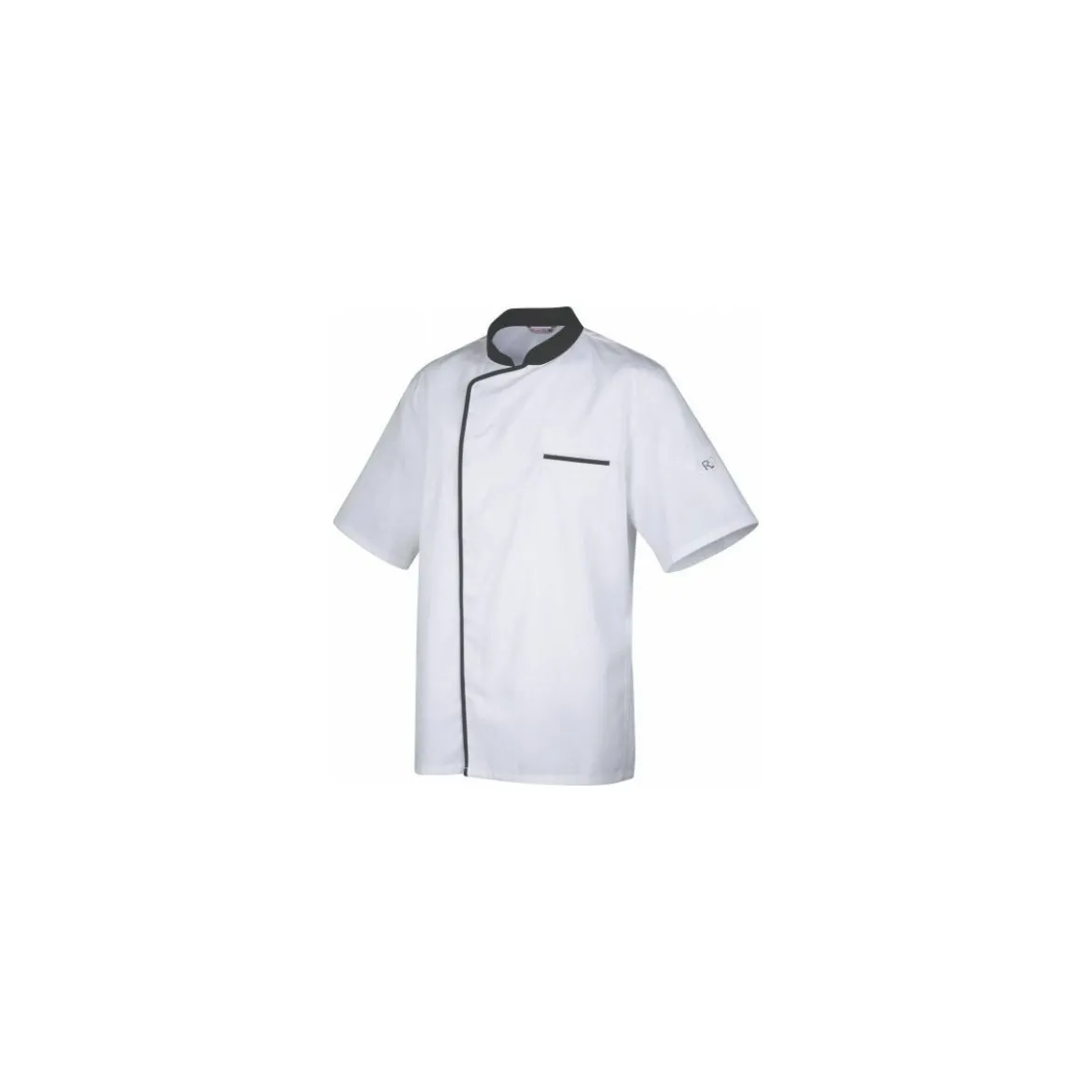 Veste polycoton manches courtes Energy blanc et noir T5